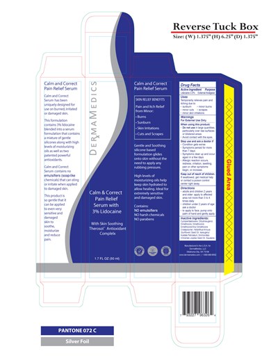 Box Art (Dermamedics Calm Correct Serum Lidocaine Box 040622 (3))